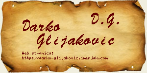 Darko Glijaković vizit kartica